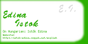 edina istok business card